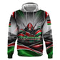 Kenya Jamhuri Day Zip Hoodie Kenyan Flag Raised Fist Maasai Spear Landscape
