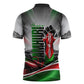 Kenya Jamhuri Day Zipper Polo Shirt Kenyan Flag Raised Fist Maasai Spear Landscape