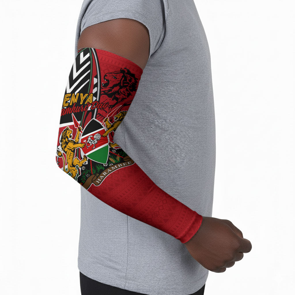 Kenya Jamhuri Day Arm Sleeves Harambee Spirit Lion Flag Tribal