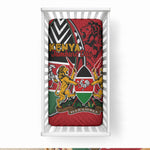 Kenya Jamhuri Day Baby Bed Cover Harambee Spirit Lion Flag Tribal