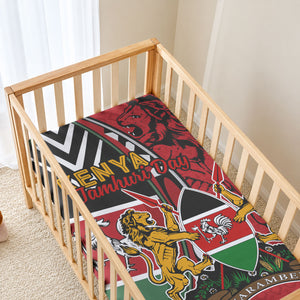 Kenya Jamhuri Day Baby Bed Cover Harambee Spirit Lion Flag Tribal