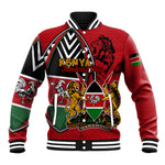 Kenya Jamhuri Day Baseball Jacket Harambee Spirit Lion Flag Tribal