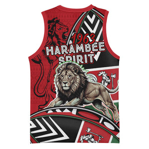 Kenya Jamhuri Day Basketball Jersey Harambee Spirit Lion Flag Tribal