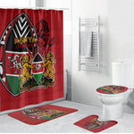 Kenya Jamhuri Day Bathroom Set Harambee Spirit Lion Flag Tribal