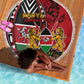 Kenya Jamhuri Day Beach Blanket Harambee Spirit Lion Flag Tribal