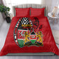 Kenya Jamhuri Day Bedding Set Harambee Spirit Lion Flag Tribal