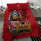 Kenya Jamhuri Day Bedding Set Harambee Spirit Lion Flag Tribal