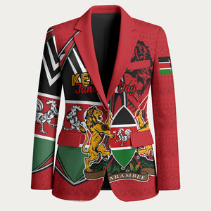 Kenya Jamhuri Day Blazer Harambee Spirit Lion Flag Tribal