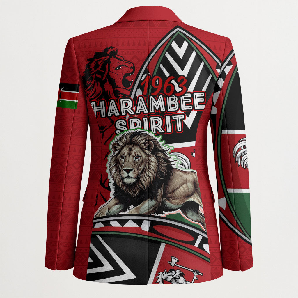 Kenya Jamhuri Day Blazer Harambee Spirit Lion Flag Tribal