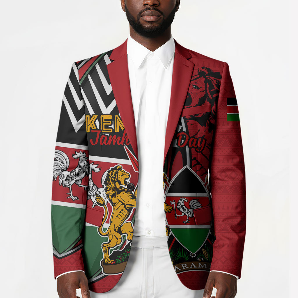Kenya Jamhuri Day Blazer Harambee Spirit Lion Flag Tribal