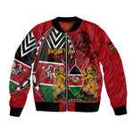 Kenya Jamhuri Day Bomber Jacket Harambee Spirit Lion Flag Tribal