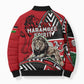 Kenya Jamhuri Day Bomber Puffer Jacket Harambee Spirit Lion Flag Tribal