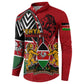 Kenya Jamhuri Day Button Sweatshirt Harambee Spirit Lion Flag Tribal