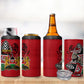 Kenya Jamhuri Day 4 in 1 Can Cooler Tumbler Harambee Spirit Lion Flag Tribal