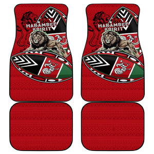 Kenya Jamhuri Day Car Mats Harambee Spirit Lion Flag Tribal