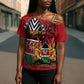 Kenya Jamhuri Day Cross Shoulder Shirt Harambee Spirit Lion Flag Tribal