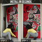 Kenya Jamhuri Day Door Cover Harambee Spirit Lion Flag Tribal