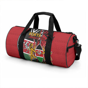 Kenya Jamhuri Day Duffle Bag Harambee Spirit Lion Flag Tribal