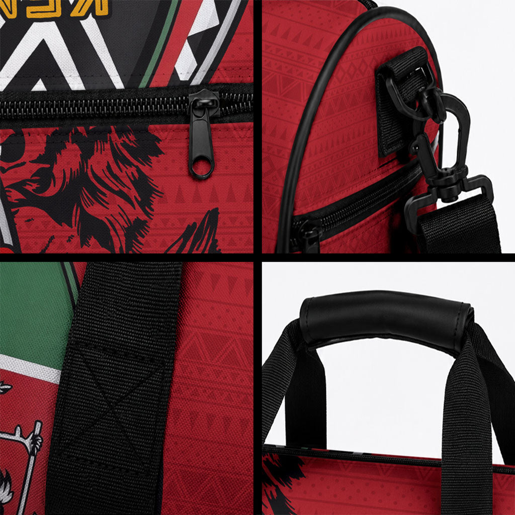 Kenya Jamhuri Day Duffle Bag Harambee Spirit Lion Flag Tribal