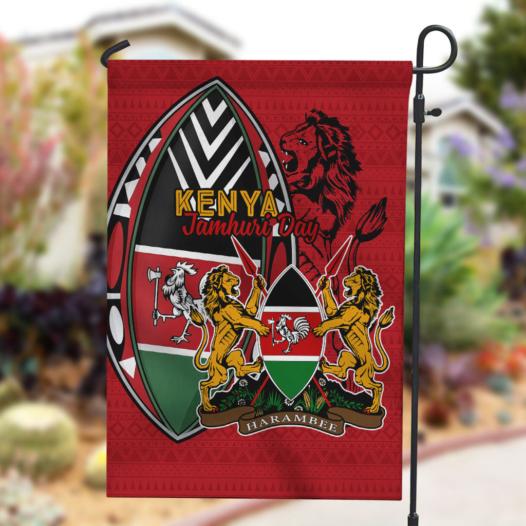 Kenya Jamhuri Day Garden Flag Harambee Spirit Lion Flag Tribal