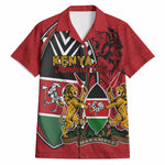 Kenya Jamhuri Day Hawaiian Shirt Harambee Spirit Lion Flag Tribal