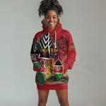 Kenya Jamhuri Day Hoodie Dress Harambee Spirit Lion Flag Tribal