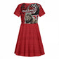 Kenya Jamhuri Day Kid Short Sleeve Dress Harambee Spirit Lion Flag Tribal