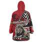 Kenya Jamhuri Day Kid Wearable Blanket Hoodie Harambee Spirit Lion Flag Tribal