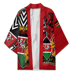 Kenya Jamhuri Day Kimono Harambee Spirit Lion Flag Tribal
