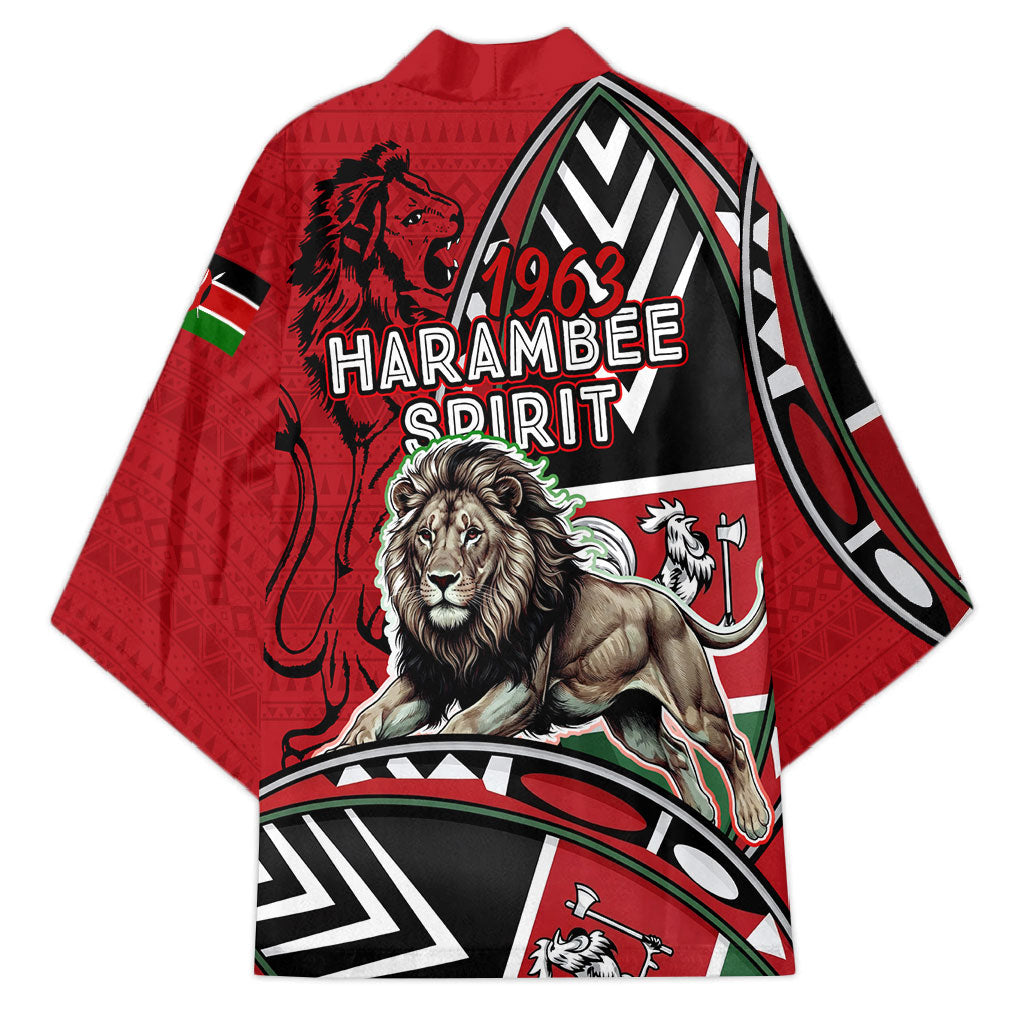 Kenya Jamhuri Day Kimono Harambee Spirit Lion Flag Tribal