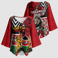 Kenya Jamhuri Day Kimono Sleeve Blouse Harambee Spirit Lion Flag Tribal