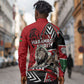 Kenya Jamhuri Day Long Sleeve Button Shirt Harambee Spirit Lion Flag Tribal