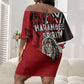 Kenya Jamhuri Day Off Shoulder Short Dress Harambee Spirit Lion Flag Tribal