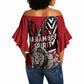 Kenya Jamhuri Day Off Shoulder Wrap Waist Top Harambee Spirit Lion Flag Tribal