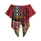 Kenya Jamhuri Day Off Shoulder Wrap Waist Top Harambee Spirit Lion Flag Tribal