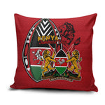Kenya Jamhuri Day Pillow Cover Harambee Spirit Lion Flag Tribal