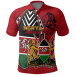Kenya Jamhuri Day Polo Shirt Harambee Spirit Lion Flag Tribal
