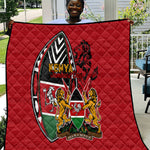 Kenya Jamhuri Day Quilt Harambee Spirit Lion Flag Tribal