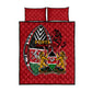 Kenya Jamhuri Day Quilt Bed Set Harambee Spirit Lion Flag Tribal