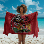 Kenya Jamhuri Day Sarong Harambee Spirit Lion Flag Tribal