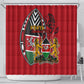 Kenya Jamhuri Day Shower Curtain Harambee Spirit Lion Flag Tribal