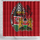 Kenya Jamhuri Day Shower Curtain Harambee Spirit Lion Flag Tribal