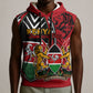 Kenya Jamhuri Day Sleeveless Hoodie Harambee Spirit Lion Flag Tribal