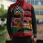 Kenya Jamhuri Day Sleeveless Puffer Jacket Harambee Spirit Lion Flag Tribal