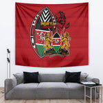 Kenya Jamhuri Day Tapestry Harambee Spirit Lion Flag Tribal