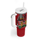Kenya Jamhuri Day Tumbler With Handle Harambee Spirit Lion Flag Tribal