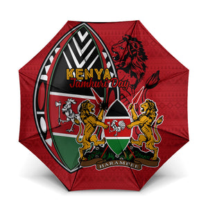 Kenya Jamhuri Day Umbrella Harambee Spirit Lion Flag Tribal