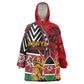 Kenya Jamhuri Day Wearable Blanket Hoodie Harambee Spirit Lion Flag Tribal