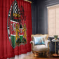 Kenya Jamhuri Day Window Curtain Harambee Spirit Lion Flag Tribal