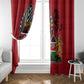 Kenya Jamhuri Day Window Curtain Harambee Spirit Lion Flag Tribal